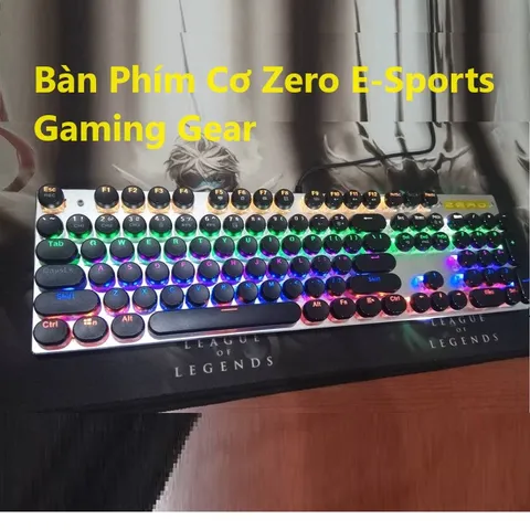 Bàn Phím Cơ Zero E-Sports Gaming Gear LED Rainbow - Phiên Bản Blue Switch Cao Cấp, Đầy Đủ Chức Năng Chơi Game