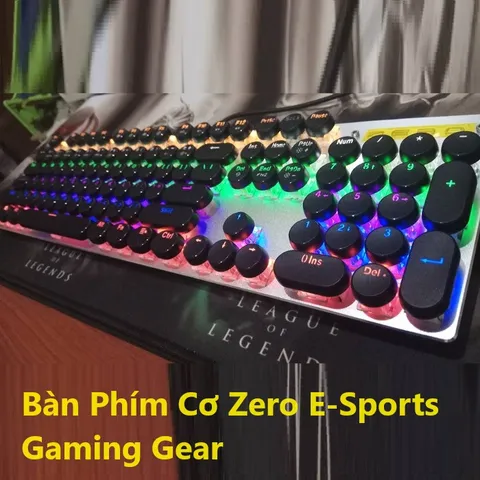 Bàn Phím Cơ Zero E-Sports Gaming Gear LED Rainbow - Phiên Bản Blue Switch Cao Cấp, Đầy Đủ Chức Năng Chơi Game