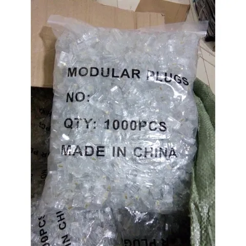 Combo 1000 Hạt Mạng RJ45 COB Chất Lượng Cao Bấm Dây Cat5 Cat5E Cat6 - Đầu Bấm Chống Oxy Hóa, Đường Truyền Ổn Định