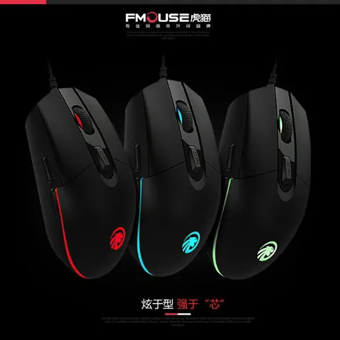 Chuột Chơi Game F102 RGB 3500DPI Fmouse - Thiết Kế Ergonomic Đen Trắng, Dễ Dàng Tùy Chỉnh, Chất Lượng Cao