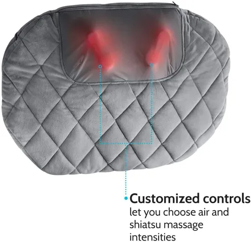 Gối Massage Shiatsu 3D Body HoMedics SP-129HJA - Nóng Hồng Ngoại, Điều Khiển Cầm Tay, Giảm Đau Vai Cổ Lưng, Thư Giãn Tối Đa