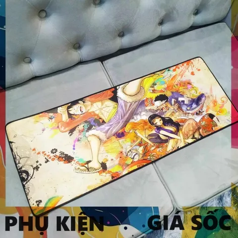 Tấm Lót Bàn Làm Việc One Piece 40 - Kích Cỡ Lớn 80x30cm, Dày 3mm, Chất Liệu Cao Su, Di Chuột Chính Xác Cho Game Thủ