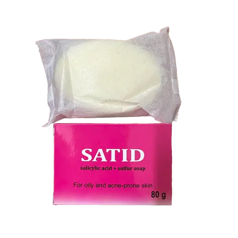 Xà Phòng SATID Satis 80g - Xà Phòng Y Khoa Chống Mụn, Giảm Nhờn Da, Thành Phần Sulfur 10% & Salicylic Acid 2%