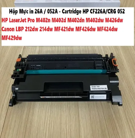 Hộp Mực In 26A / 052A - Cartridge HP CF226A/CRG 052 cho Máy HP LaserJet Pro và Canon LBP, Chất Lượng In Rõ Nét, Thân Thiện Môi Trường