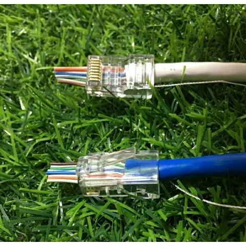 Túi 100 Hạt Mạng Xuyên Thấu RJ45 - Kết Nối Dây Mạng Cat.5e và Cat.6, Chất Liệu PVC Chịu Nhiệt, Tiết Kiệm Thời Gian Bấm Dây