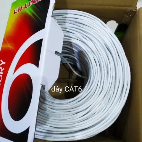Dây Mạng Cat6 UTP LBLINK 305m - Cuộn 8 Lõi Chịu Lực, Chất Liệu Nhựa, Phù Hợp Cho Mạng LAN Trong Nhà Và Ngoài Trời