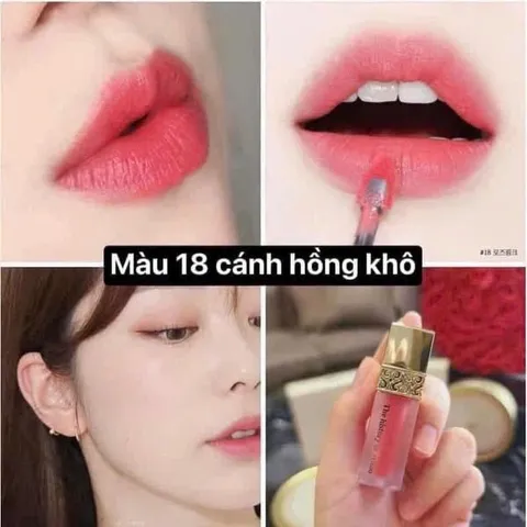 Son Ohui Tách Sét - Son Dưỡng Môi Hàn Quốc Màu Hồng Đào 18, Bám Màu Lâu, Khả Năng Dưỡng Ẩm, Quà Tặng Thú Vị Cho Nàng
