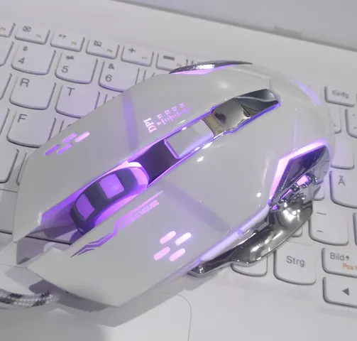 Chuột Gaming OYE X700 LED 2400DPI Cao Cấp 7D - Thiết Kế Ergonomic Đen/Trắng, Hỗ Trợ Macro Chuyên Nghiệp, Click Omron Chất Lượng
