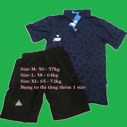 Bộ Thể Thao Nam Mùa Hè Q17 Xanh Than - Chất Thun Lạnh Co Giãn 4 Chiều, Phong Cách Thể Thao Năng Động
