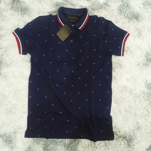 Áo Polo Nam Chấm Bi Xanh Đen Cổ Bẻ - Vải Cotton Thoáng Khí Thoải Mái, Phong Cách Trẻ Trung, Dễ Dàng Kết Hợp Trang Phục