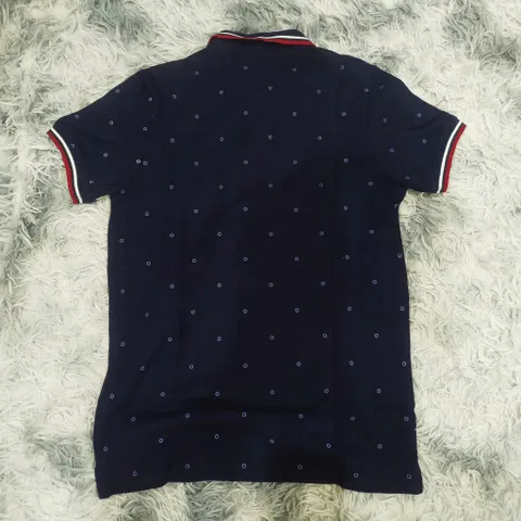 Áo Polo Nam Chấm Bi Xanh Đen Cổ Bẻ - Vải Cotton Thoáng Khí Thoải Mái, Phong Cách Trẻ Trung, Dễ Dàng Kết Hợp Trang Phục