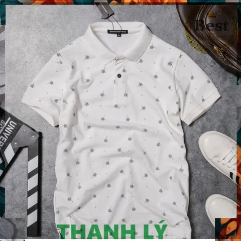 Áo Polo Nam Họa Tiết Cây Dừa - Chất Cotton Thoáng Khí, Dễ Dàng Kết Hợp Thời Trang Hàng Ngày