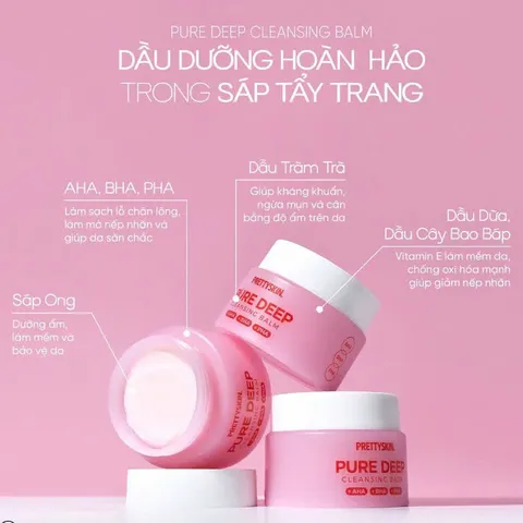 Sáp Tẩy Trang Prettyskin Pure Deep Cleansing Balm 100ml - Giúp Làm Sạch Sâu, Tẩy Trang Hiệu Quả và Nuôi Dưỡng Da Tự Nhiên