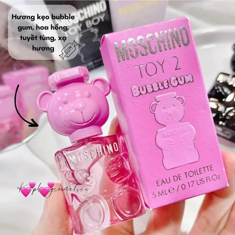Nước Hoa Moschino Toy 2 Bubble Gum Edp Hồng 5ml - Hương Ngọt Ngào Phá Cách, Dễ Thương, Chai Nhí Thời Trang