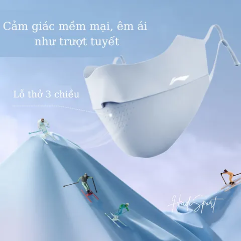 Khẩu trang chống nắng Ice Silk Lining thoáng mát mềm nhẹ mát lạnh UPF50+ chống tia UVA UVB LCUT062