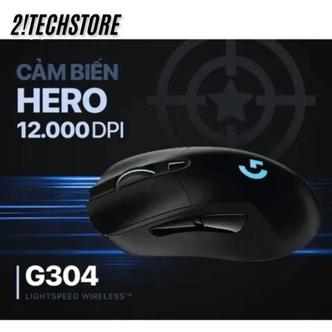 Chuột Không Dây Logitech G304 HERO - Chuột Gaming Cao Cấp 12.000 DPI, Kết Nối 1ms, Thiết Kế Nhẹ và Công Thái Học, Dành Cho Game Thủ