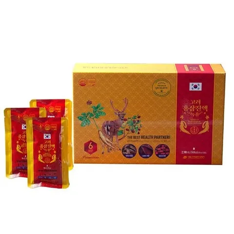 Nước Hồng Sâm Nhung Hươu Daedong Hàn Quốc - Hộp 30 Gói x 70ml, Tăng Cường Sức Khỏe, Làm Đẹp Da, Giảm Mệt Mỏi