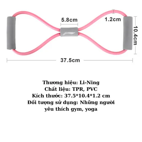 Dụng cụ kéo Đàn Hồi Hình Số 8 LINING Hỗ Trợ Tập Toàn Thân Tập Vai Tập Đa Năng Dụng Cụ Tập Gym Yoga