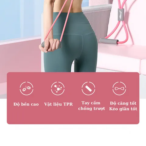 Dụng cụ kéo Đàn Hồi Hình Số 8 LINING Hỗ Trợ Tập Toàn Thân Tập Vai Tập Đa Năng Dụng Cụ Tập Gym Yoga