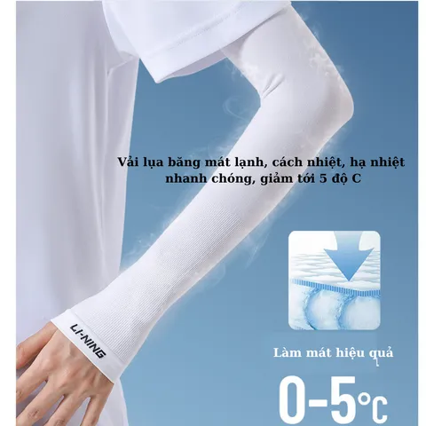 Găng Tay Chống Nắng Li-Ning Mỏng Mát UPF50+ Cho Nam Nữ - Phụ Kiện Thể Thao Đi Xe Đạp, Chạy Bộ Mùa Hè