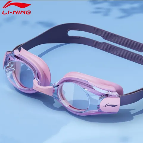 Kính Bơi Li-Ning LXJU507 Chống Nước & Chống Tia UV - Dành Cho Trẻ Em & Người Lớn, Kèm Nút Bịt Tai & Cầu Mũi