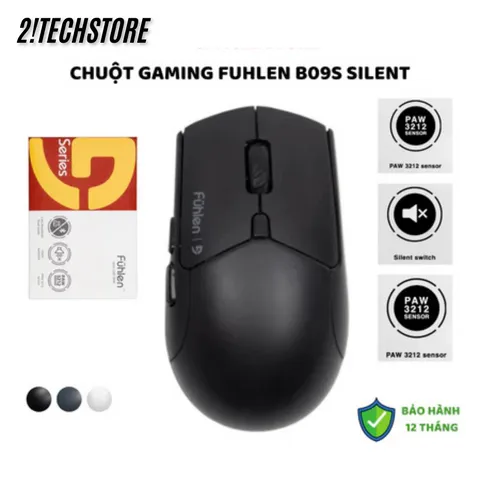 Chuột Không Dây Fuhlen B09S - Kết Nối Ổn Định, Thiết Kế Công Thái Học, Độ Phân Giải 1600 DPI, Tương Thích Windows, Mac, Linux