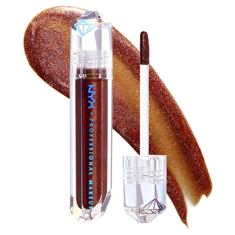 Son Phủ Nhũ NYX Diamonds & Ice Lip Topper - Đỏ Quyến Rũ Power Trip That's Fire - 4.6ml Lấp Lánh Dành Cho Mỗi Ngày