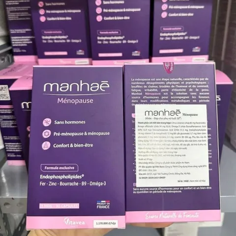 Viên Uống Nội Tiết MANHAE Nutrisante Pháp - Hỗ Trợ Cân Bằng Nội Tiết Tố Nữ, Giảm Triệu Chứng Tiền Mãn Kinh - Hộp 30 Viên