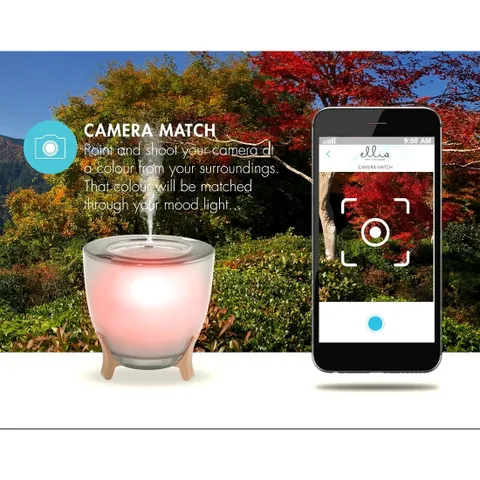 Máy Khuếch Tán Tinh Dầu Siêu Âm Cao Cấp Ellia ARM-1210GY - Điều Khiển APP Mobile, Thay Đổi Màu Sắc, Tăng Cường Tinh Thần