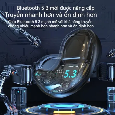 Tai Nghe Bluetooth Nhét Tai V5.3 TWS X57 - Chơi Game Không Dây, Chống Nước IPX57, Âm Thanh HIFI, Phù Hợp Đàm Thoại và Nghe Nhạc