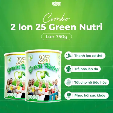 Combo 2 Lon 750Gr Sữa Hạt Ngũ Cốc Green Nutri Có Tảo Xoắn Spirulina - Thức Uống Tốt Cho Sức Khỏe, Thuần Chay, Không Đường Tinh Chế