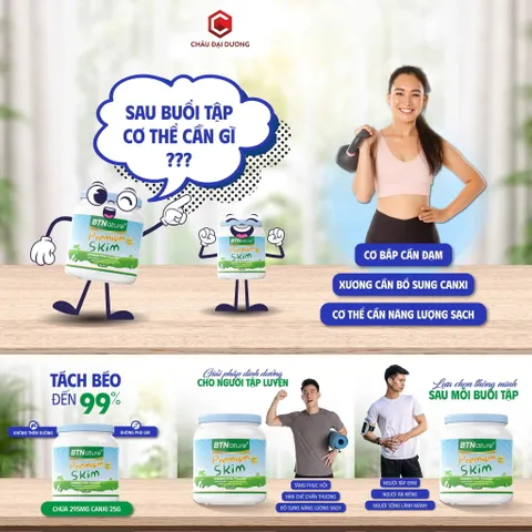 SỮA TƯƠI TÁCH BÉO BTNature chuẩn Úc DẠNG BỘT 1KG ( Phân phối chính hãng )