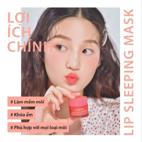 Mặt Nạ Ngủ Môi Laneige Hương Quả Mọng 20G - Lip Sleeping Mask Cấp Ẩm Sâu, Giúp Môi Mềm Mịn và Khỏe Mạnh