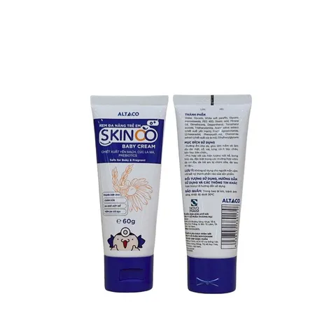 Kem Dưỡng Ẩm Skinoo Baby Cream 60g - Kem Đa Năng Cho Trẻ Sơ Sinh, Không Hương Liệu, Thẩm Thấu Nhanh, Bảo Vệ Da Nhạy Cảm