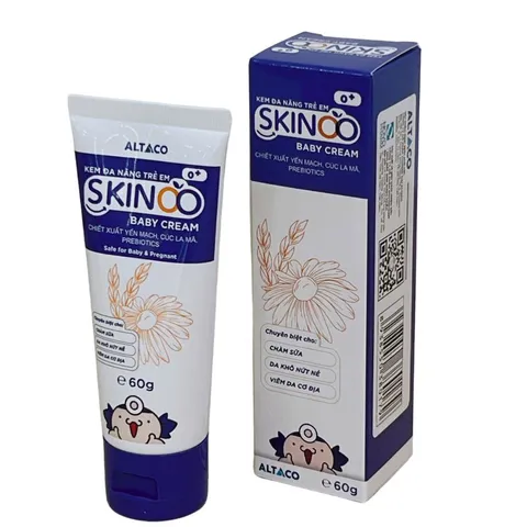 Kem Dưỡng Ẩm Skinoo Baby Cream 60g - Kem Đa Năng Cho Trẻ Sơ Sinh, Không Hương Liệu, Thẩm Thấu Nhanh, Bảo Vệ Da Nhạy Cảm