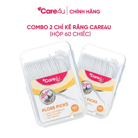 Chỉ kẽ răng Care4u - Combo 3 hộp, Chăm sóc răng miệng cho răng nhạy cảm, Dụng cụ vệ sinh răng miệng tiện lợi