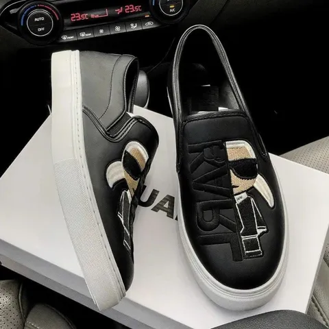 Giày Lười Nam Slip-on Phong Cách Cá Tính Da PU Bền Đẹp Dễ Phối Đồ - Giày Thời Trang Thích Hợp Đi Học, Đi Chơi