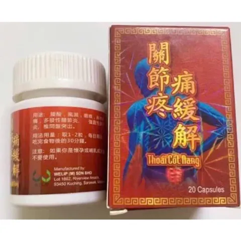 Viên uống Thoái Cốt Nang Hỗ Trợ Khớp Nghuyên Liệu Tự Nhiên Xuất Xứ Malaysia - Giảm Đau Lưng, Viêm Khớp, Thoát Vị Đĩa Đệm