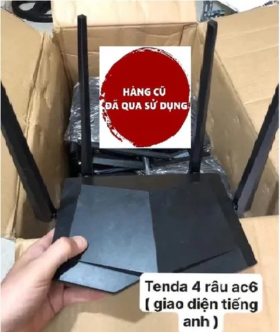 Router Wifi Tenda AC6 1200Mbps - Thiết Bị Phát Sóng 4 Râu Tốc Độ Cao, Hỗ Trợ Cài Đặt Tiếng Việt, Phù Hợp Gia Đình