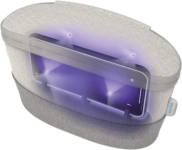 Túi Khử Khuẩn UV-C HoMedics SAN-B100 - Thiết Bị Vệ Sinh Di Động An Toàn, Diệt Khuẩn 99.9%, Pin Sạc, Đa Chức Năng