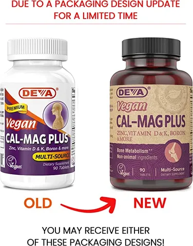 Viên uống Bổ Sung Canxi, Vitamin D & Magiê Thuần Chay Vegan Cal-Mag Plus 90 viên - Hỗ trợ xương khớp khỏe mạnh, hàng chính hãng Mỹ