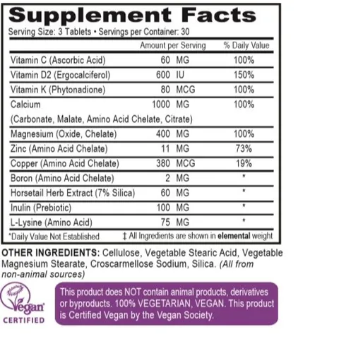 Viên uống Bổ Sung Canxi, Vitamin D & Magiê Thuần Chay Vegan Cal-Mag Plus 90 viên - Hỗ trợ xương khớp khỏe mạnh, hàng chính hãng Mỹ