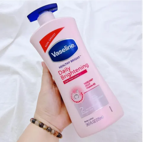 Dưỡng Thể Vaseline Healthy White Hồng 725ml - Chăm Sóc Da Cung Cấp Độ Ẩm, Làm Trắng Da Tự Nhiên, Mỹ Phẩm Chính Hãng Mỹ