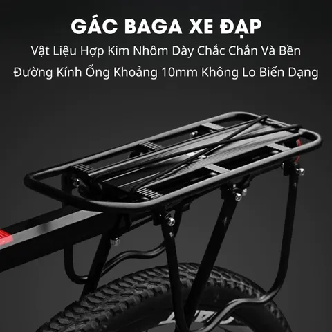 Gác Baga Xe Đạp BIKE PRO Hợp Kim Nhôm Không Gỉ Tải Trọng 60kg - Tiện Lợi Cho Chuyến Đi Dài Hàng Ngày