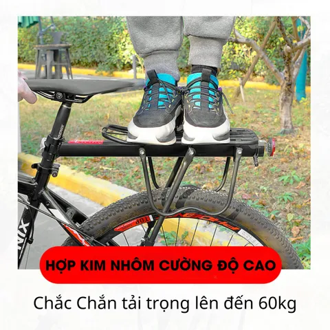 Gác Baga Xe Đạp BIKE PRO Hợp Kim Nhôm Không Gỉ Tải Trọng 60kg - Tiện Lợi Cho Chuyến Đi Dài Hàng Ngày