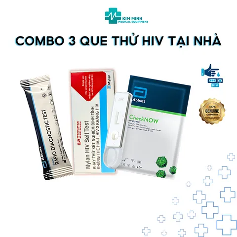 Combo Bộ 3 Test HIV Tại Nhà Checknow, Mylan, Duo - Xét Nghiệm Chính Xác, Tiết Kiệm Chi Phí, Dễ So Sánh Kết Quả