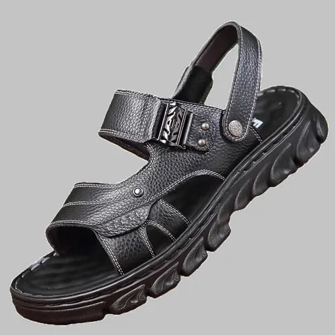 Dép da nam cao cấp D6 CP336 - Sandal thời trang lịch sự dễ phối đồ cho đi học, đi chơi và đi làm