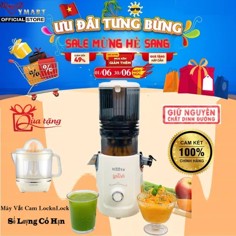 Máy Ép Chậm Hàn Quốc Haatz HSJ368 (Model 2025) 300W, Ép Nguyên Quả - Kiệt Bã, Hàng Chính Hãng