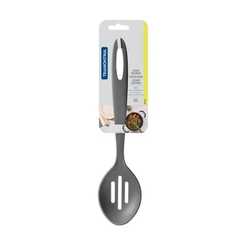 Thìa Lỗ Vớt Đồ Ăn Tramontina 30cm Bằng Nhựa PA Chịu Nhiệt - Dụng Cụ Nhà Bếp Tiện Dụng Xuất Xứ Brazil, Màu Sắc Đẹp Mắt