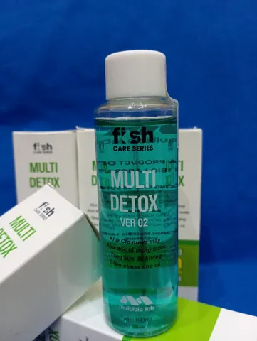 Chai Khử Clo Multi Detox Ver.2 100ml - Giải Pháp Khử Độc, Giảm Stress Cho Hồ Cá - Multibio Lab